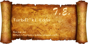 Turbéki Edda névjegykártya